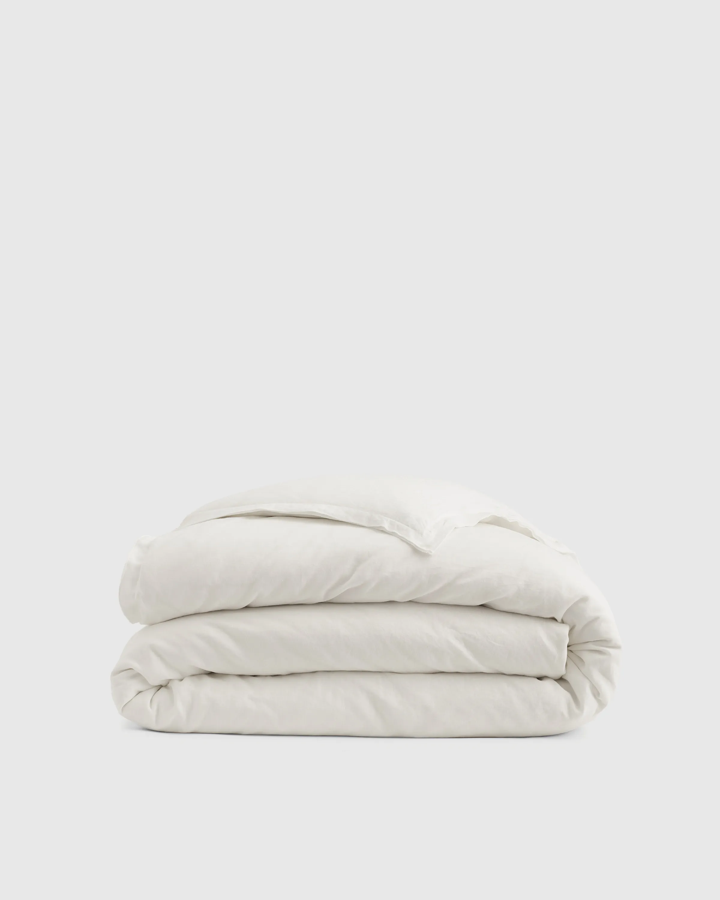 European Linen Double Embroidered Edge Duvet Cover