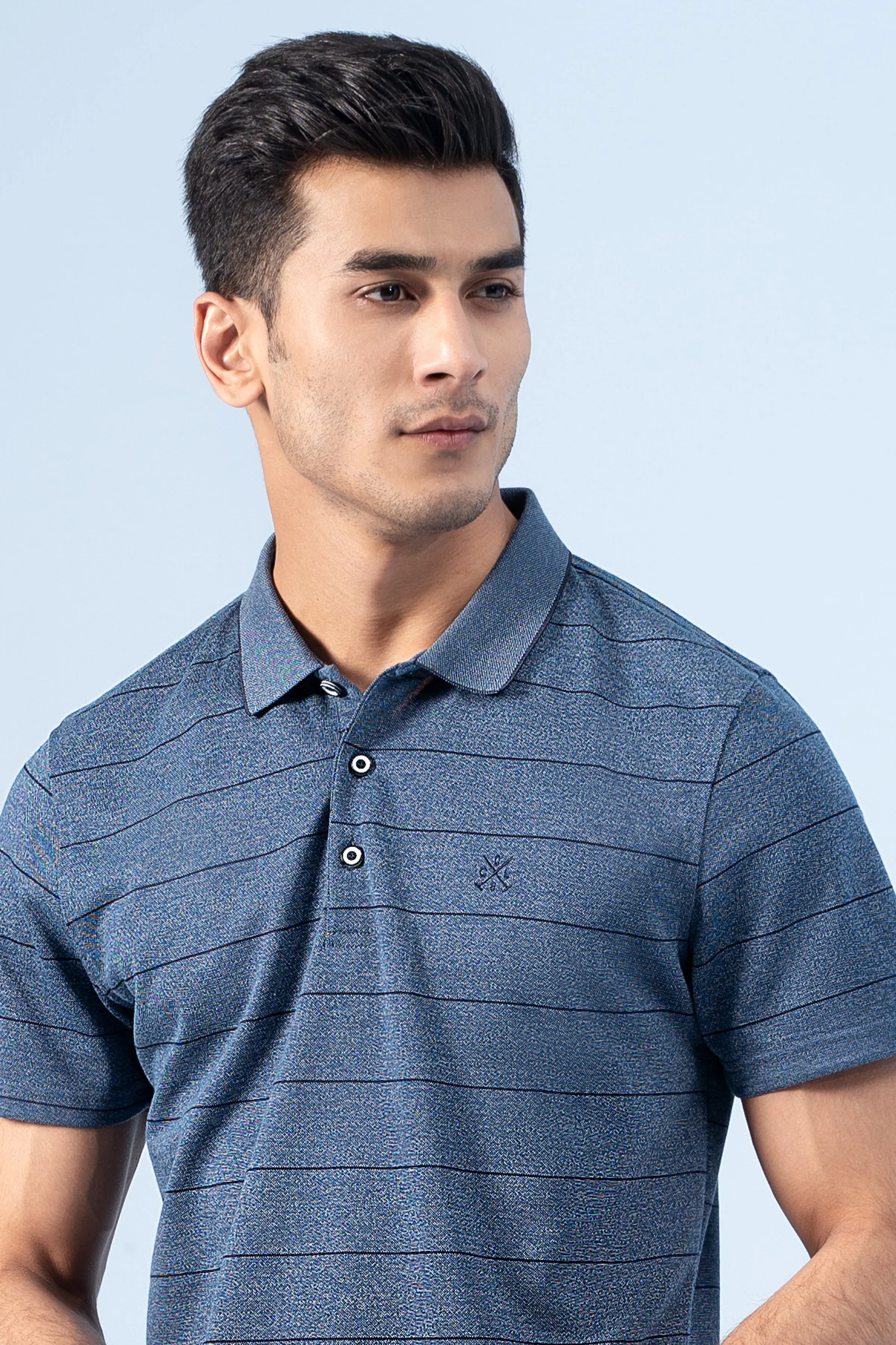 EXECUTIVE ICONIC POLO BLUE MELANGE