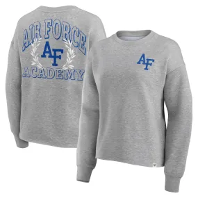 Fanatics Air Force Falcons Women's Heather Gray Ready Play Crew Pullover Sweatshirt