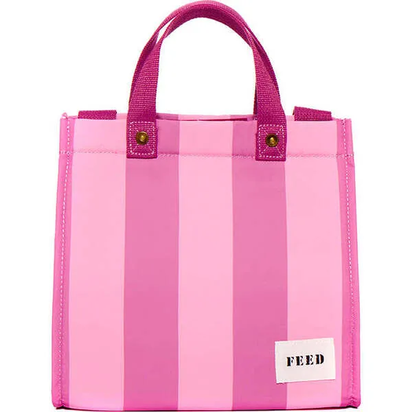 FEED Lunch Bag, Pink Cabana Stripe