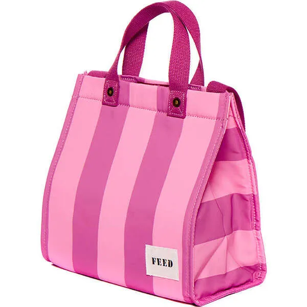 FEED Lunch Bag, Pink Cabana Stripe