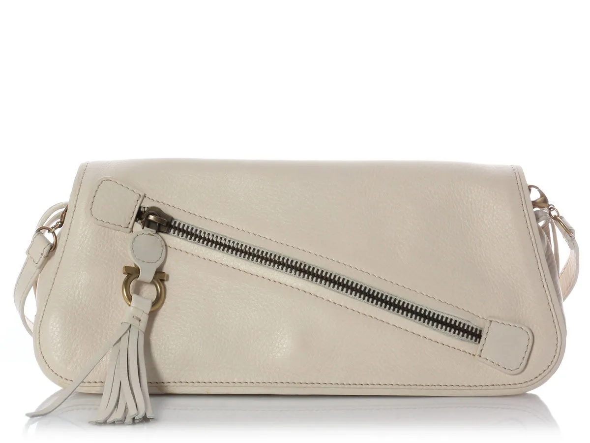 Ferragamo Small Cream Shoulder Bag