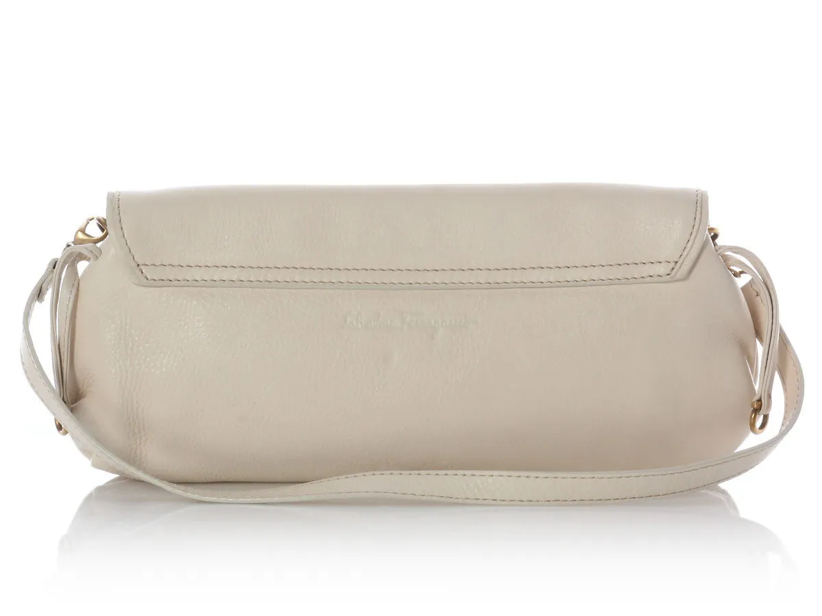 Ferragamo Small Cream Shoulder Bag