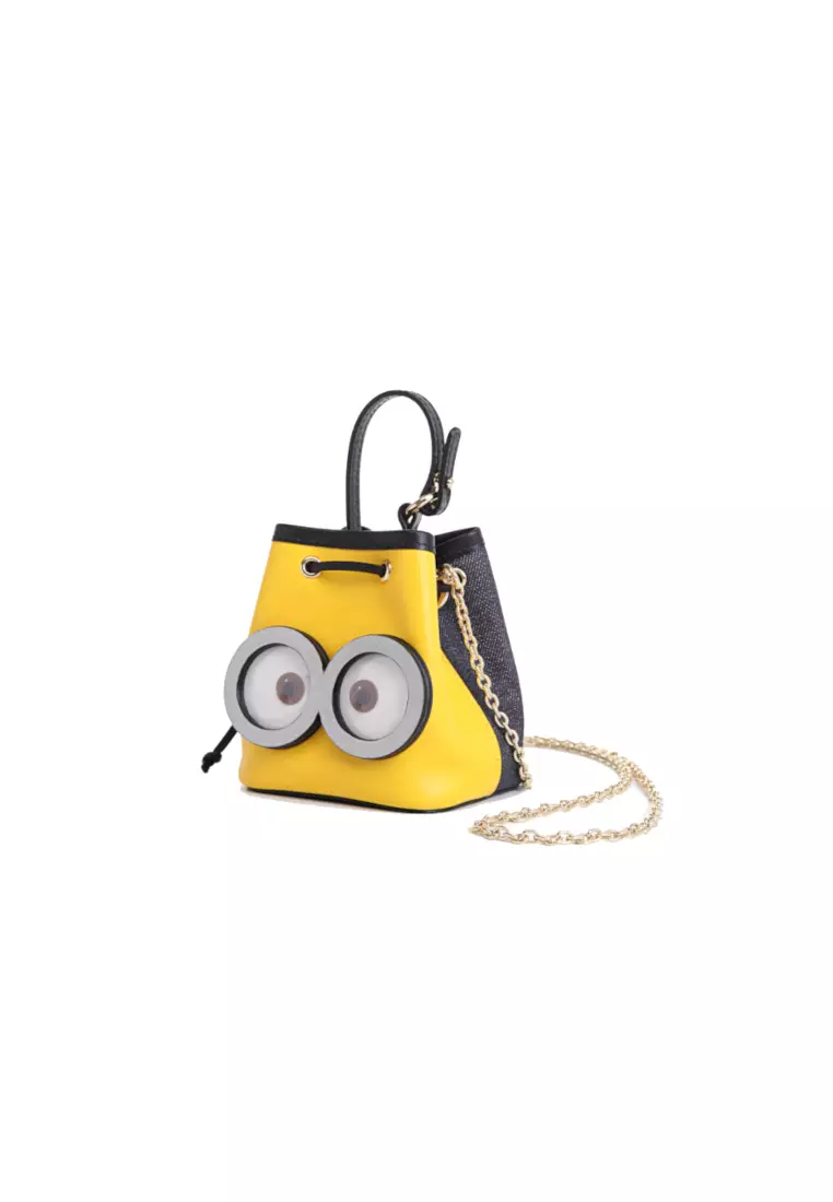 FION FION Minions Leather Mini Crossbody & Shoulder Handbag