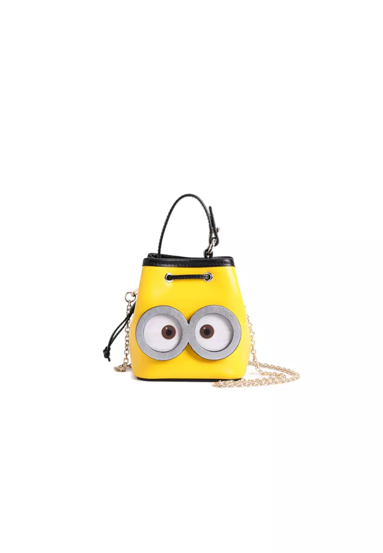 FION FION Minions Leather Mini Crossbody & Shoulder Handbag