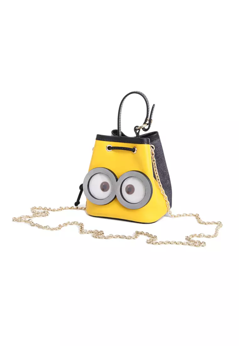 FION FION Minions Leather Mini Crossbody & Shoulder Handbag