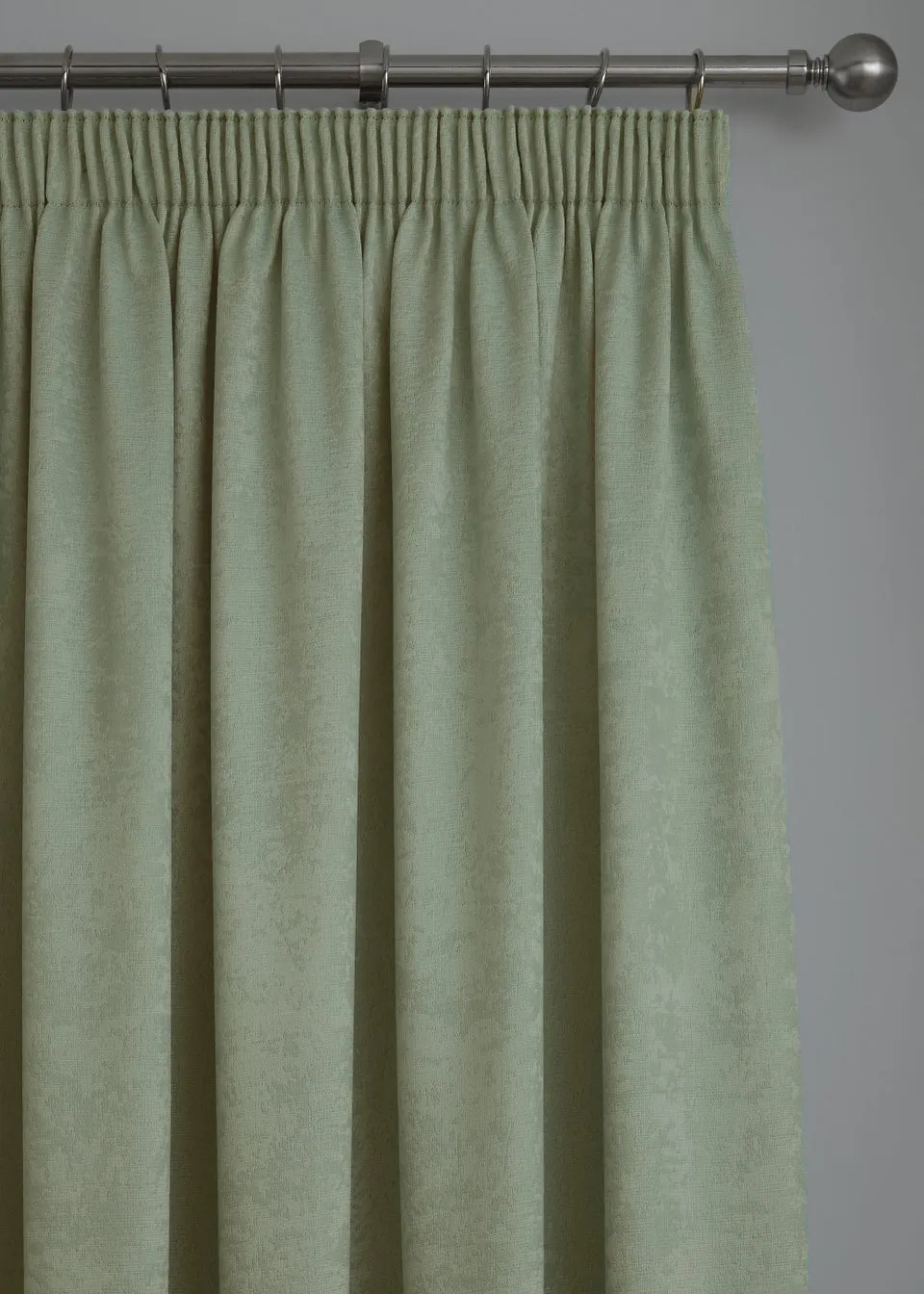 Fusion Galaxy Dimout Green Pencil Pleat Curtains