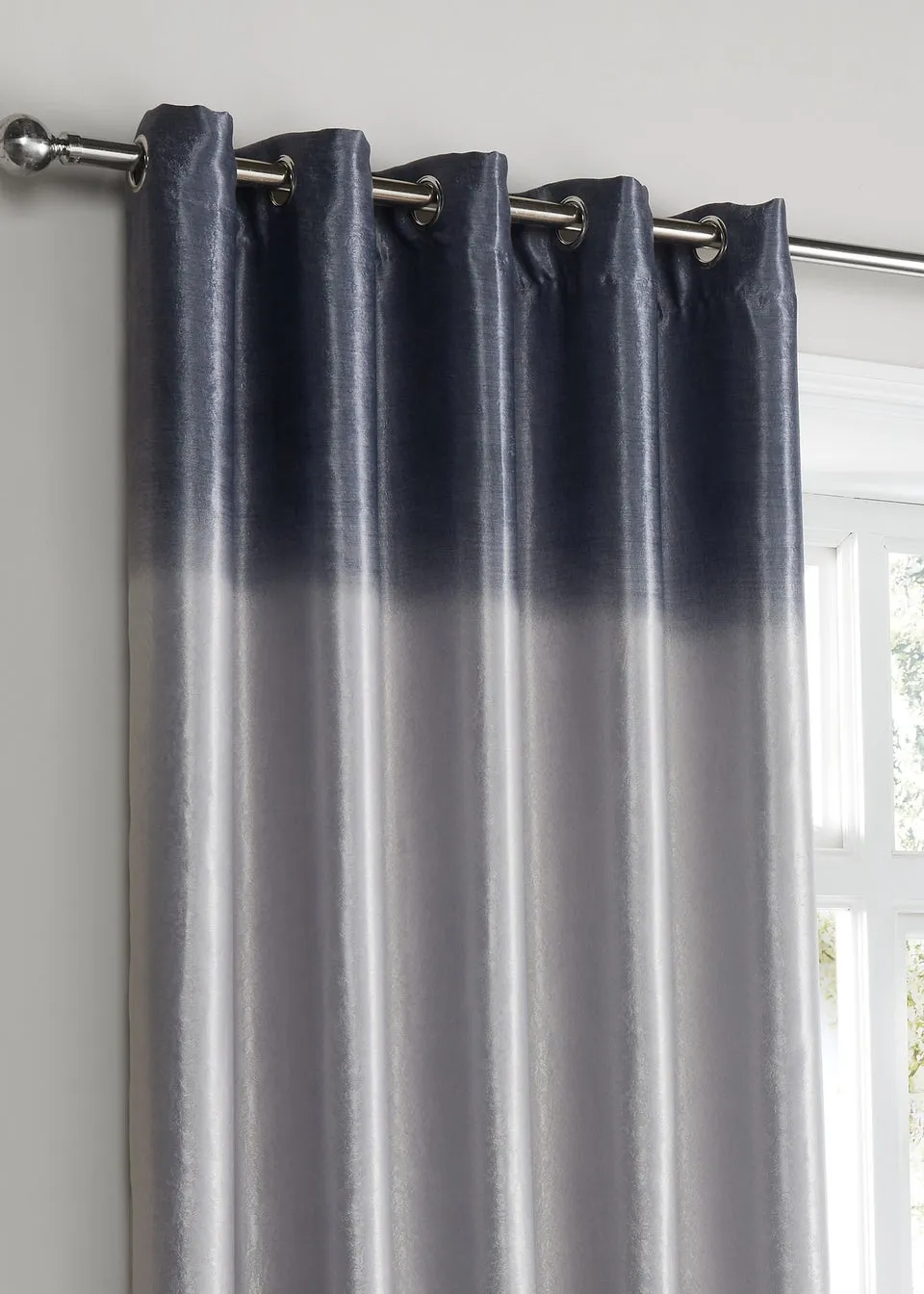 Fusion Ombre Strata Grey Eyelet Curtains