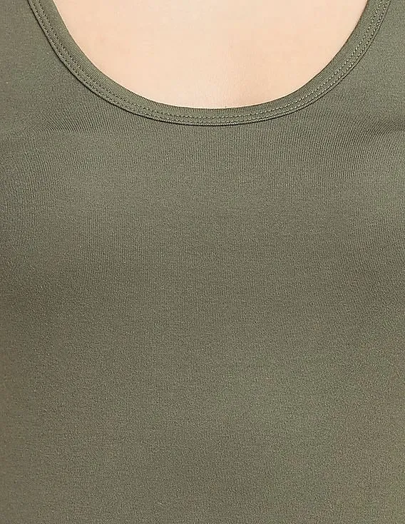 GAP Women Green Scoop Neck Tank