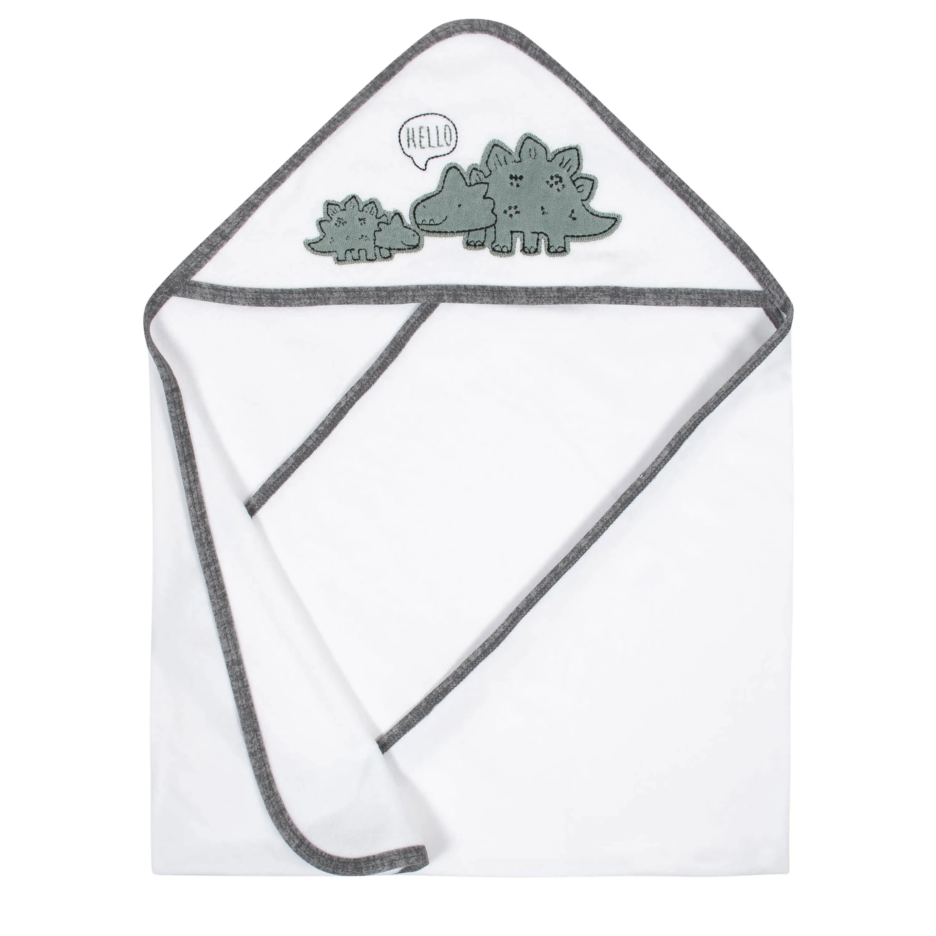 Gerber Organic 2-Pack Baby Boys Dino Hooded Towels