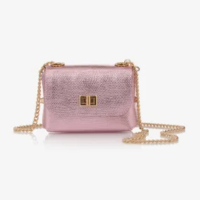 Girls Metallic Pink Shoulder Bag (14cm)