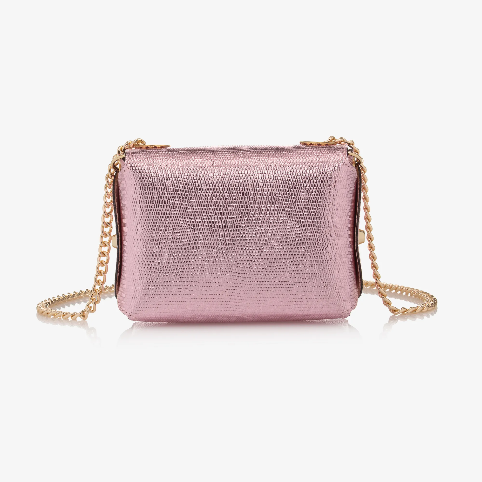 Girls Metallic Pink Shoulder Bag (14cm)