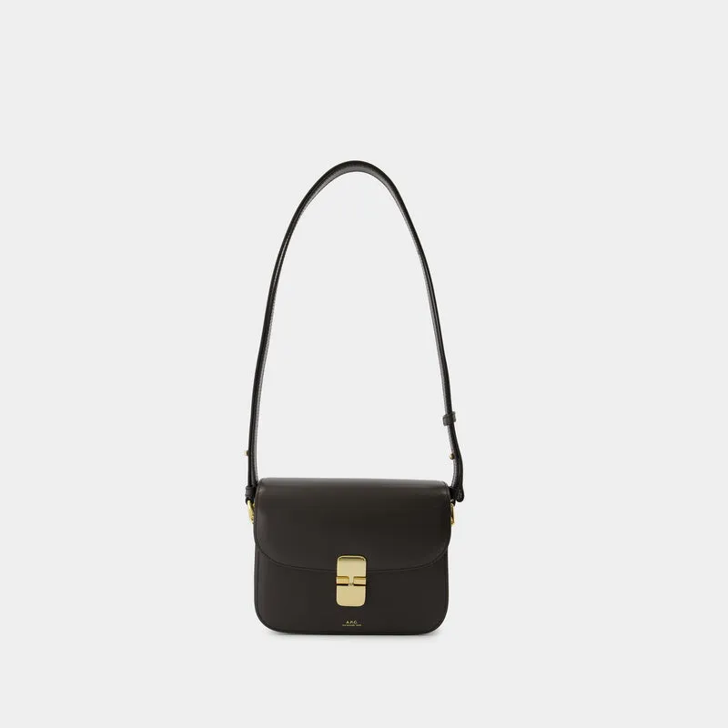 Grace Small Crossbody - A.P.C. - Leather - Anthracite