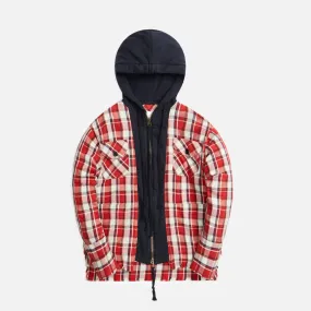 Greg Lauren     cherry hoodie front boxy