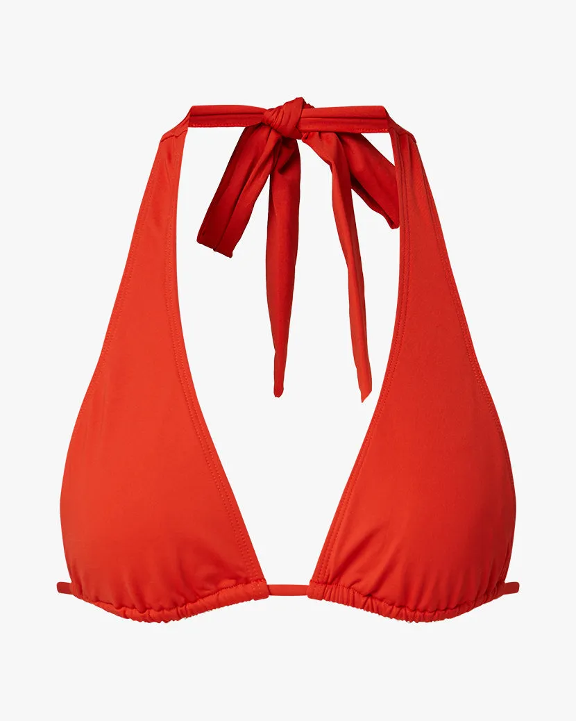 Halter Bikini Top | Fiery Red