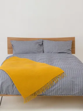 Heal's Herringbone Duvet Cover - Size Single Blue