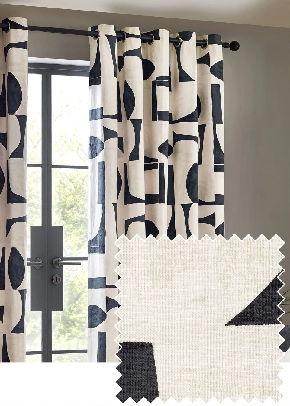 Hoem Carro Abstract Eyelet Curtains