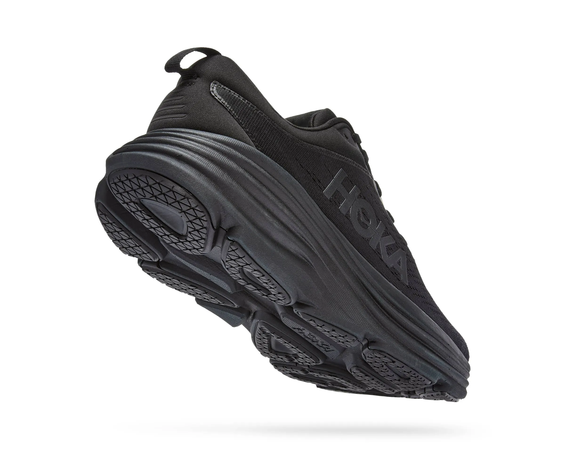 Hoka Mens Bondi 8 Wide 2E Black Black