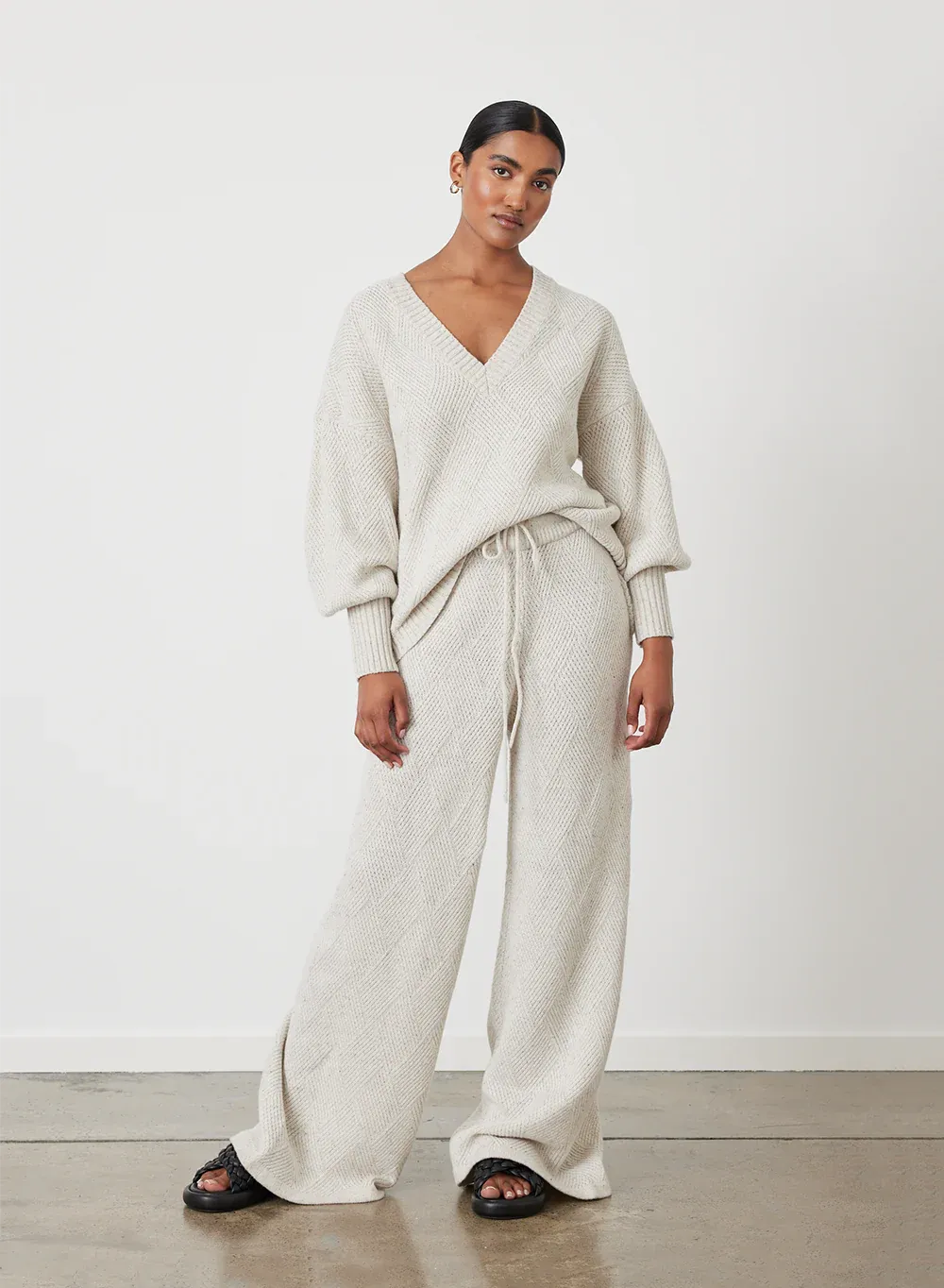 Joslin Studio  Elizabeth Wool Quilt Knit Pant