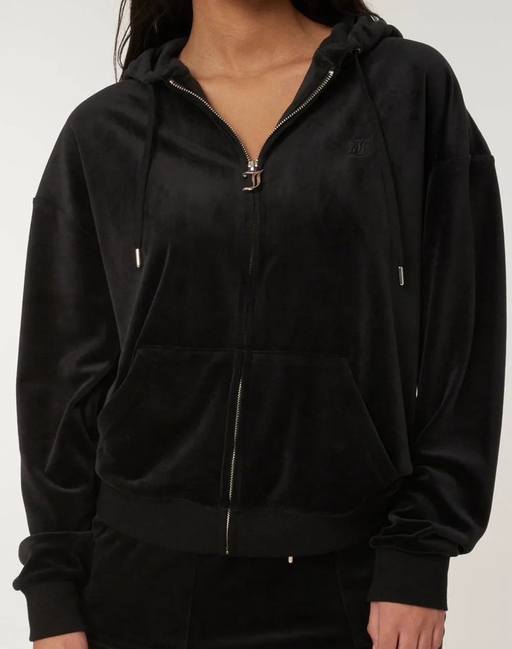 JUICY COUTURE HALAN OVERSIZED ZIP THRU HOODIE