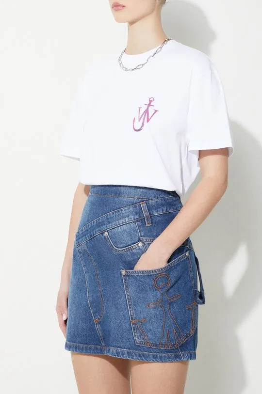 JW Anderson denim skirt Twisted Mini Skirt blue color DK0020.PG1499.804