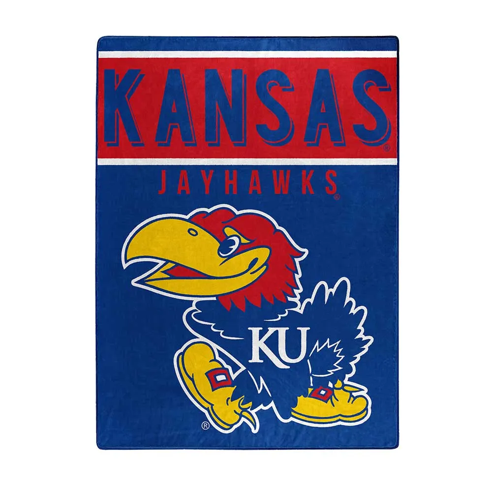 Kansas Jayhawks 60 x 80 Basic Royal Plush Blanket