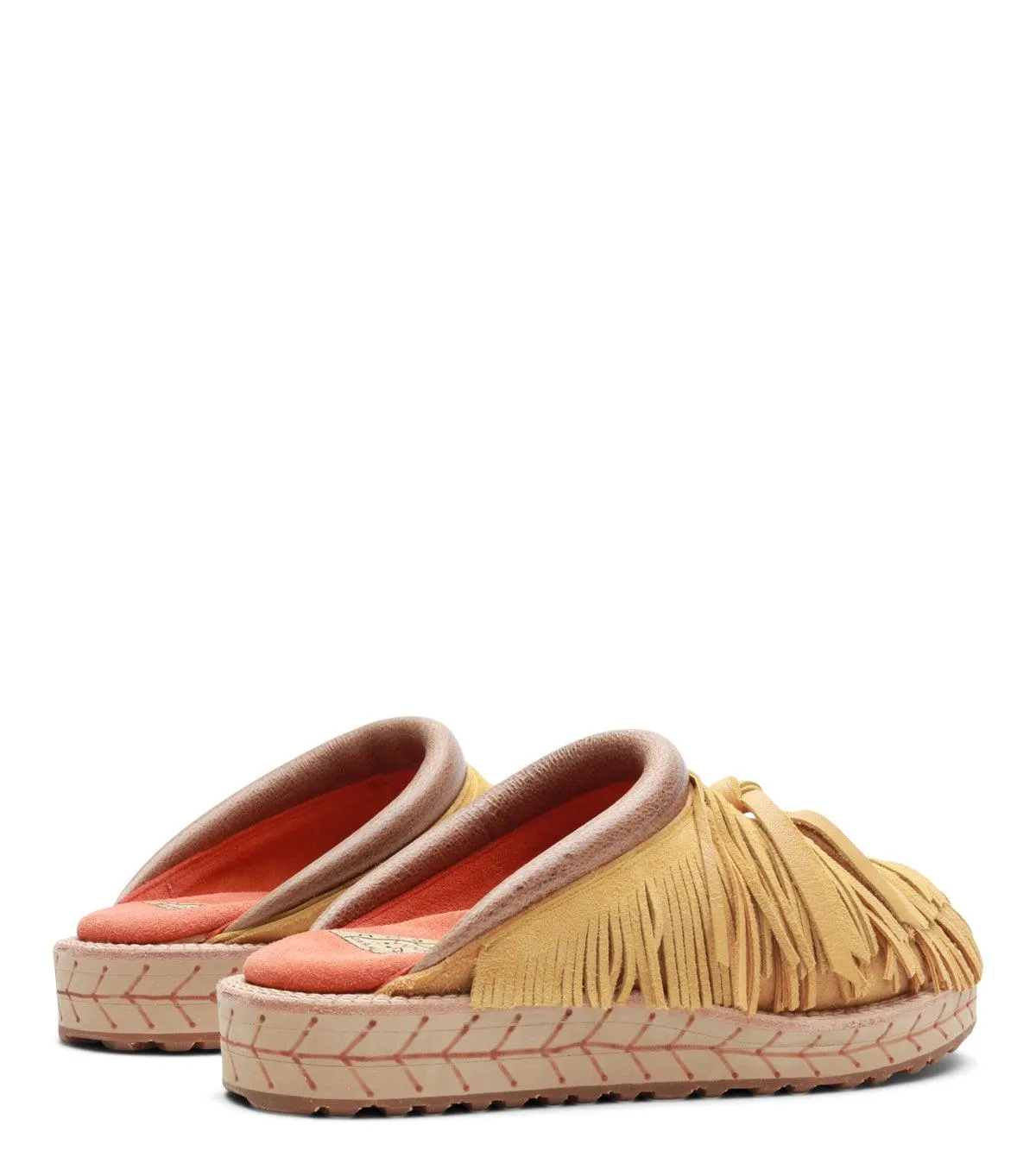 Kapital Deer Leather Pueblo Sabot Sandals Yellow