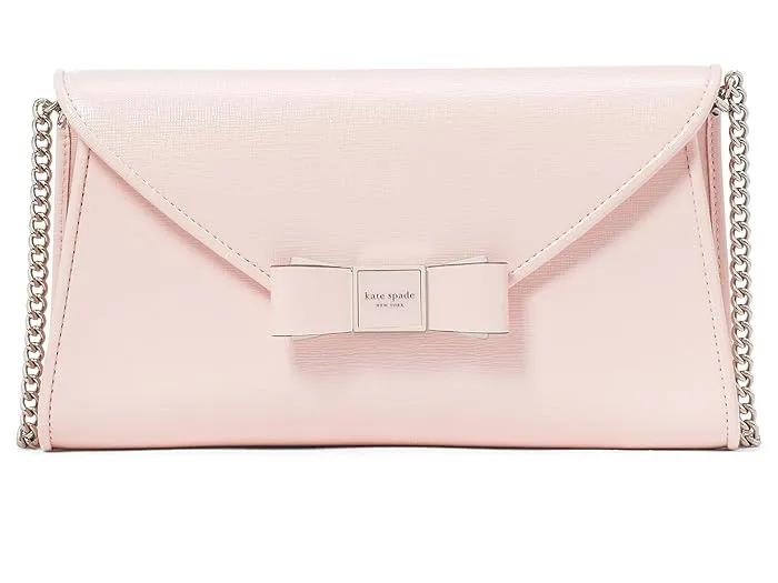 Kate Spade New York Morgan Bow Embellished Patent Saffiano Leather Envelope Flap Crossbody