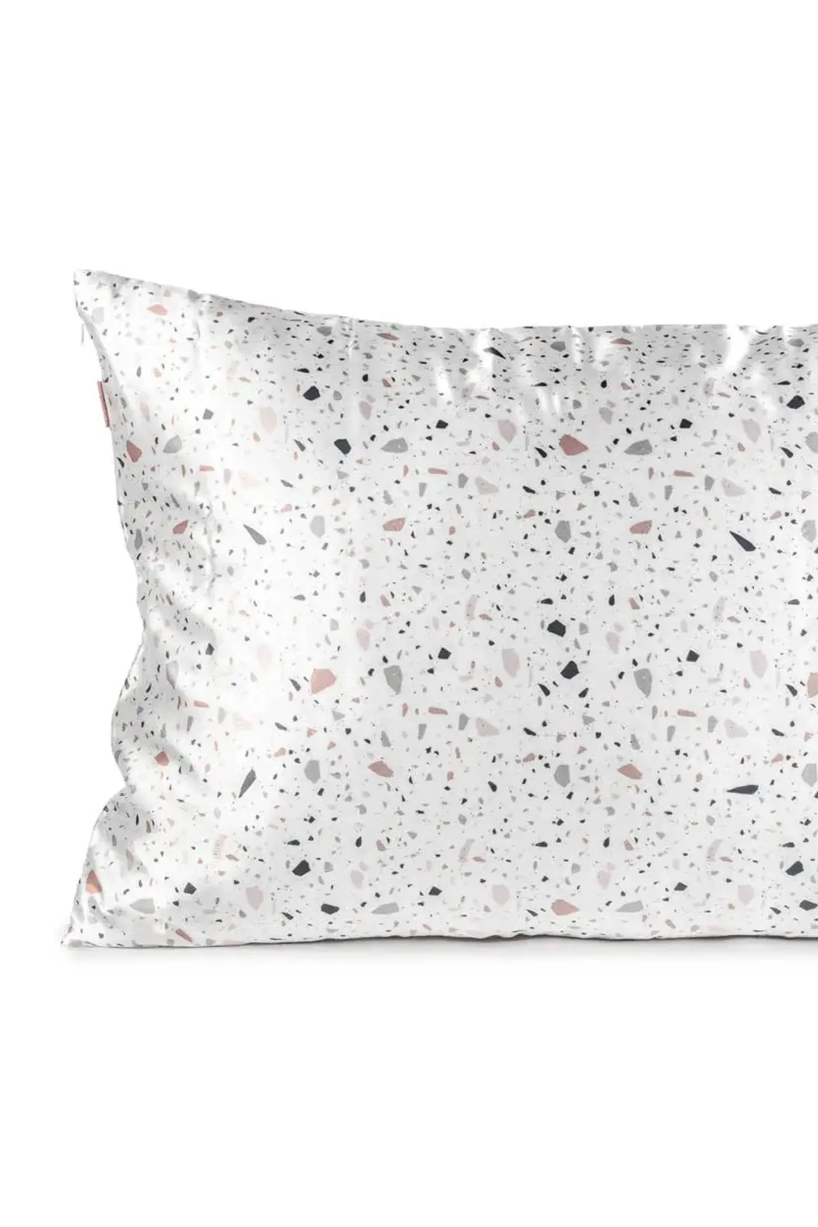 KITSCH Satin Pillowcase - White Terrazzo