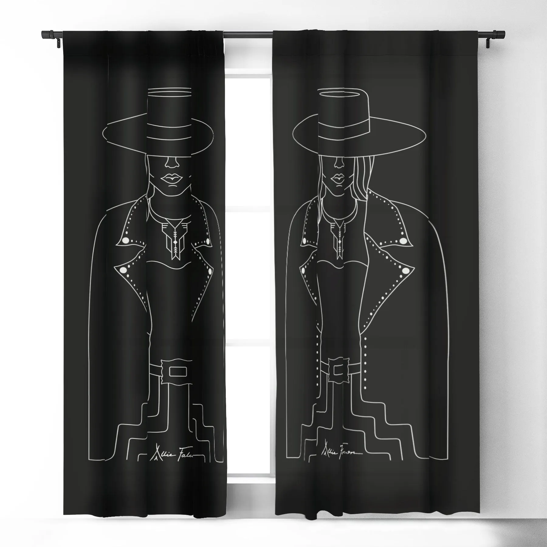 Lady Outlaw Blackout Window Curtains (DS) DD