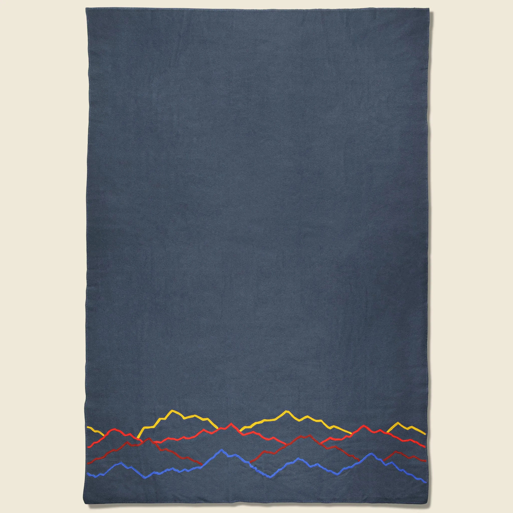 Large Wool Blanket - Mountain Landscape