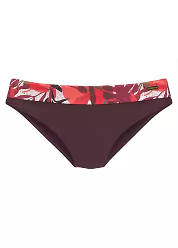 LASCANA Ava Print Waistband Bikini Bottoms | Grattan