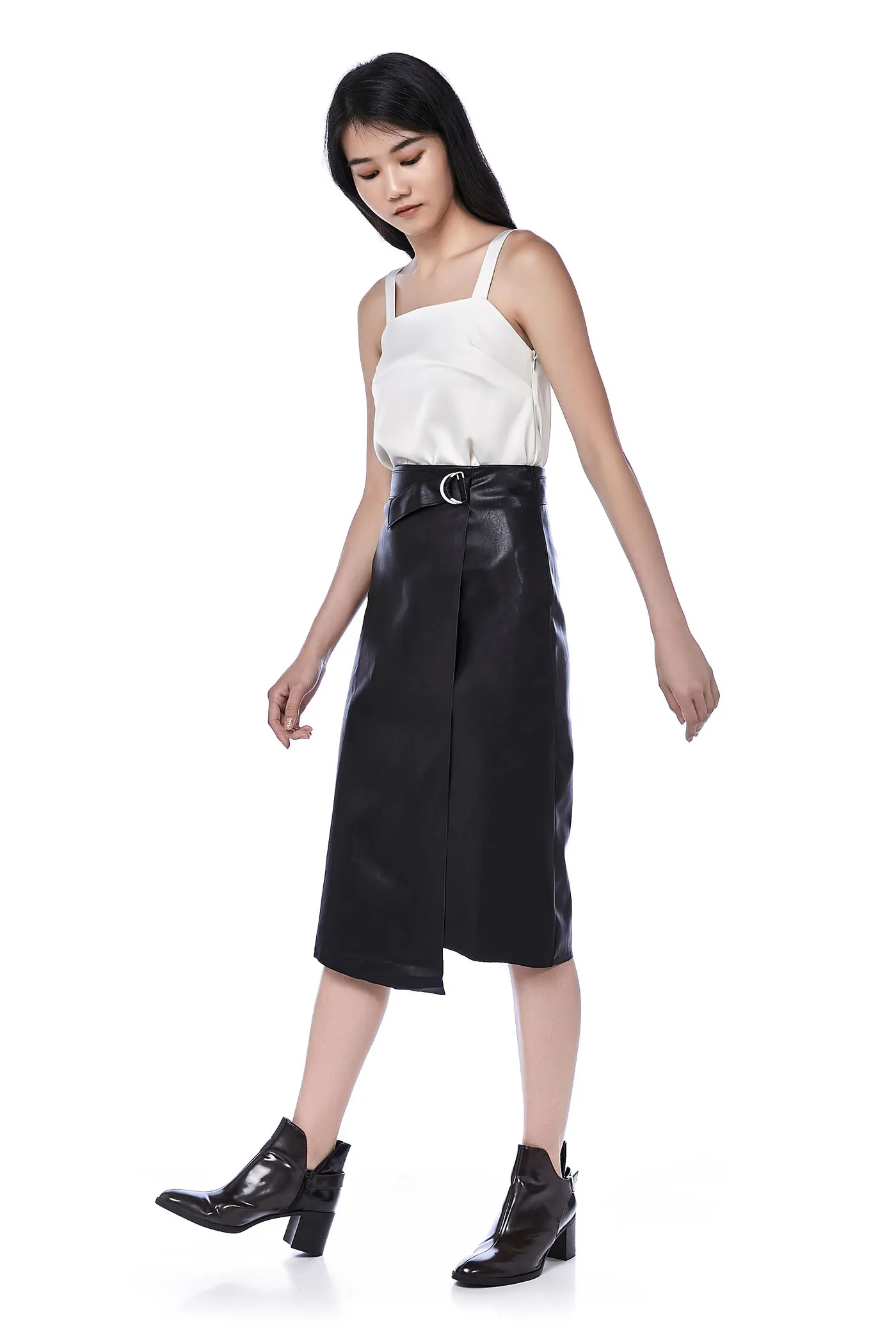 Leanor Asymmetrical Belted Skirt