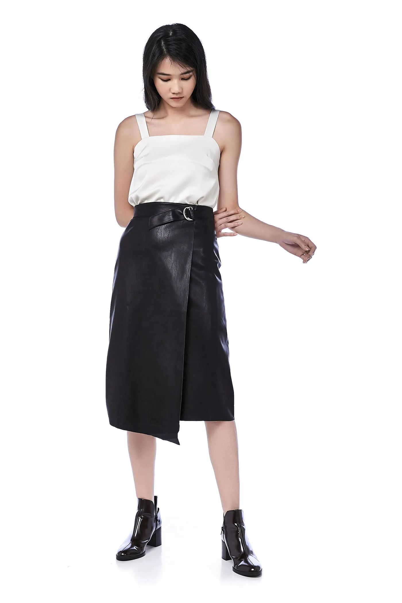 Leanor Asymmetrical Belted Skirt