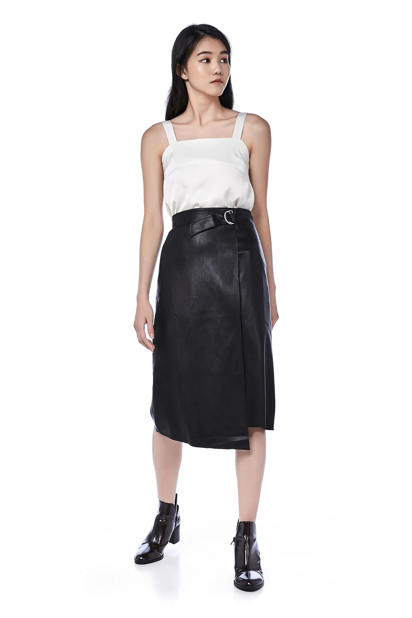 Leanor Asymmetrical Belted Skirt