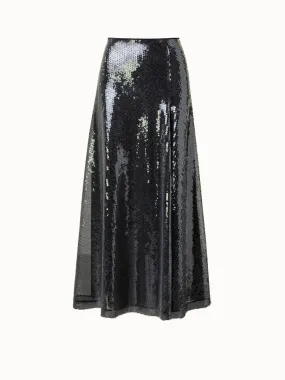 Liquid Sequins Midi Skirt