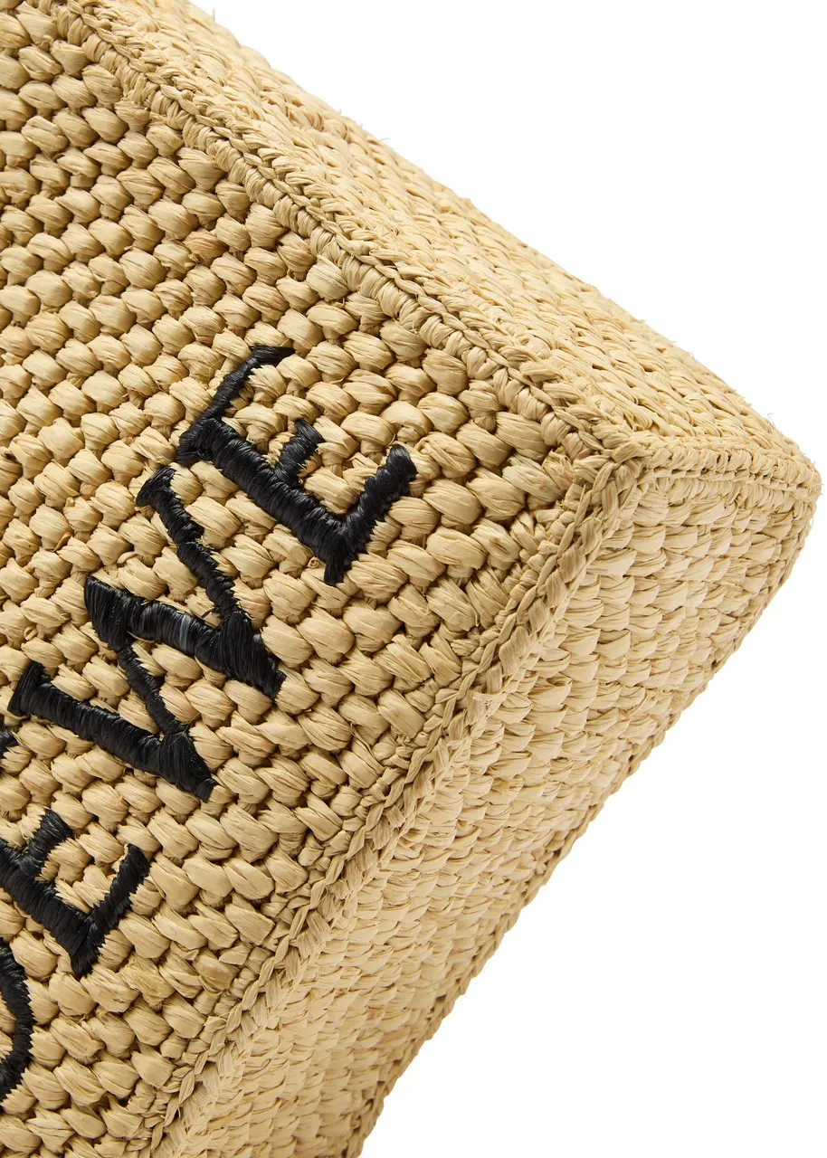 LOEWE X Paula's Ibiza logo mini raffia tote  -                         -                     -                