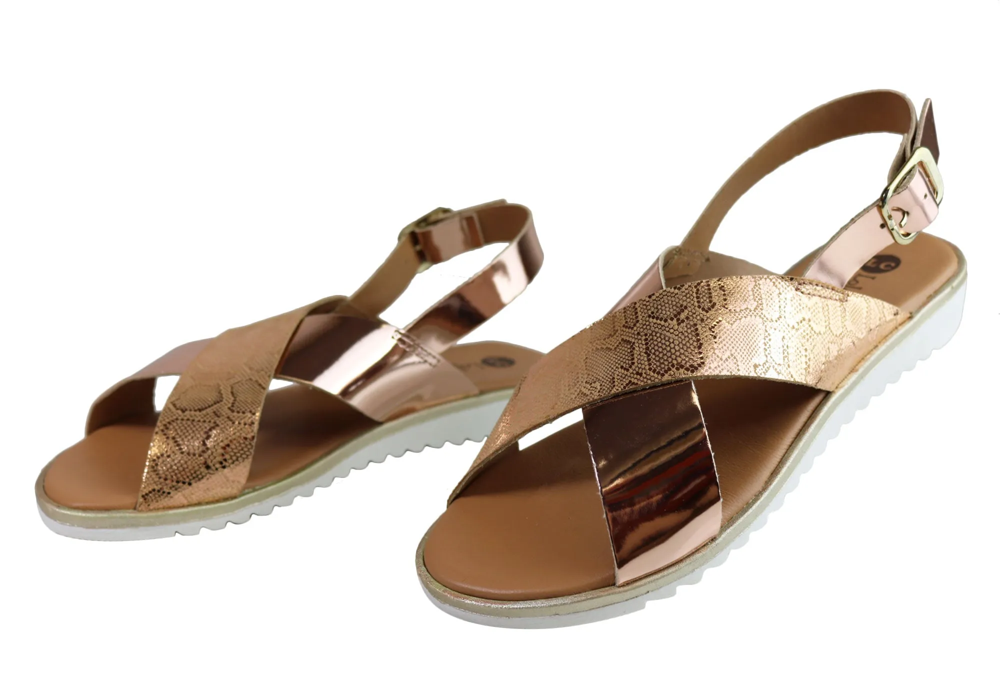 Lola Canales Gara Womens Comfortable Leather Sandals Made In Spain