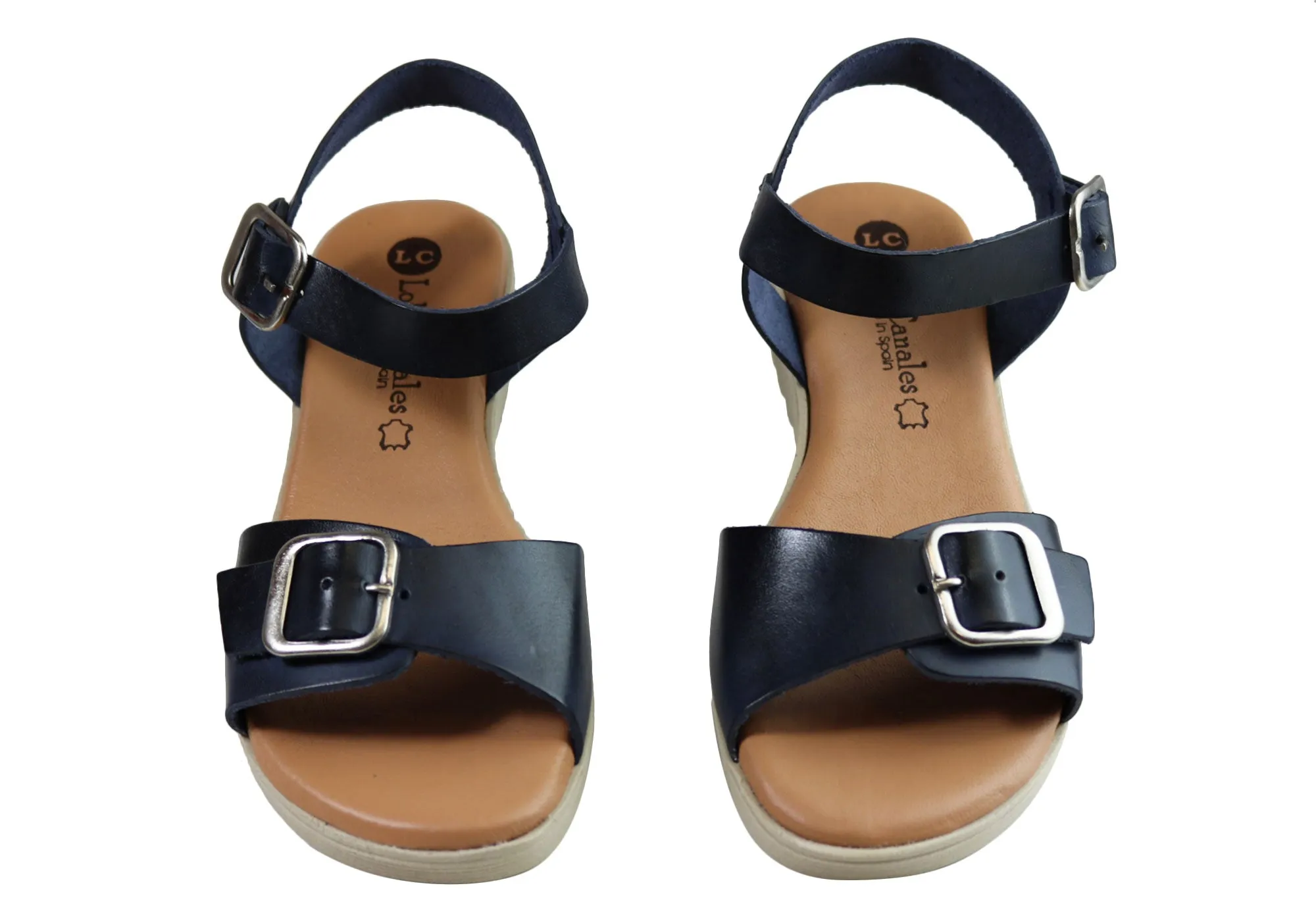 Lola Canales Koz Womens Comfortable Soft Leather Sandals Made In Spain