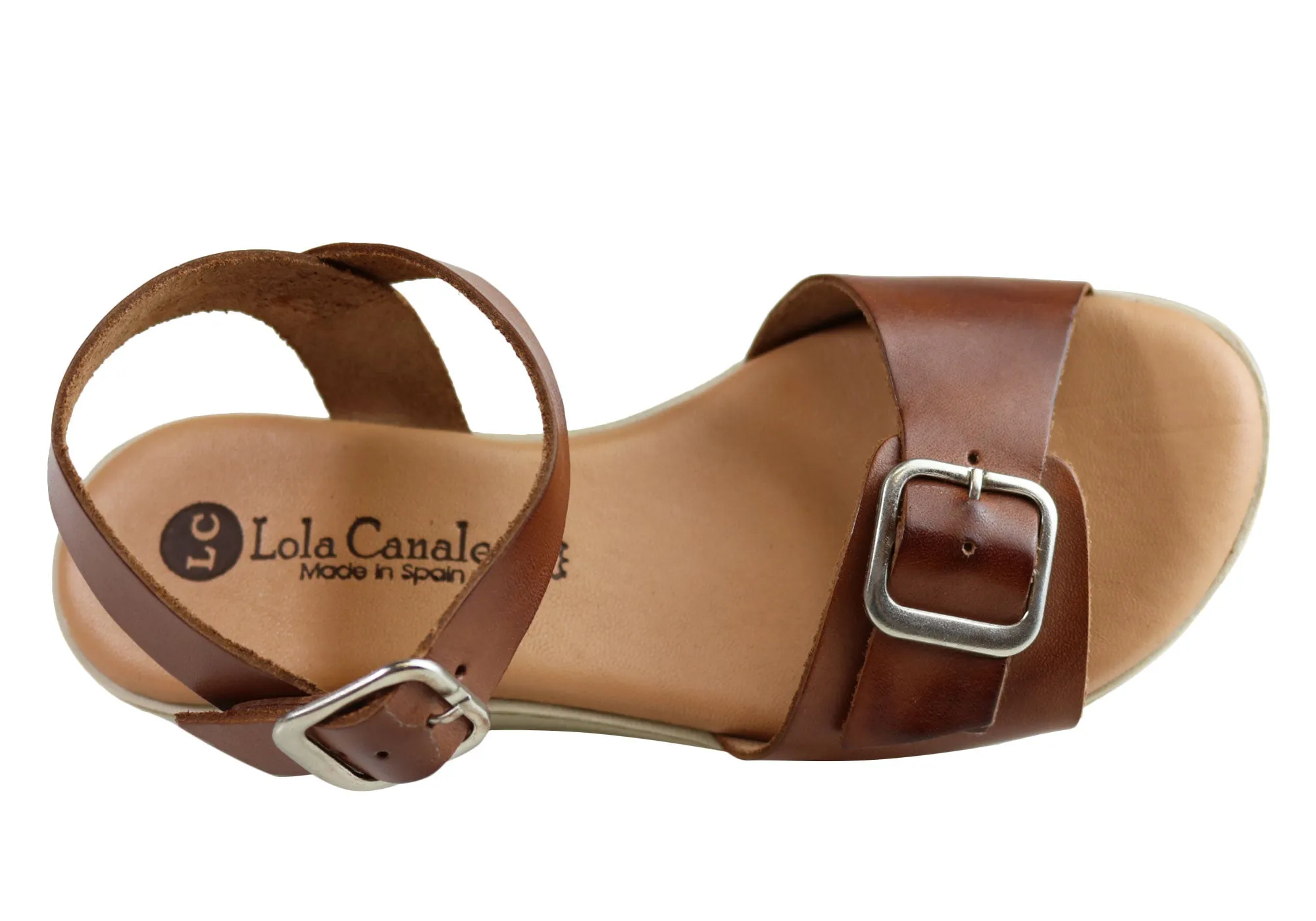 Lola Canales Koz Womens Comfortable Soft Leather Sandals Made In Spain