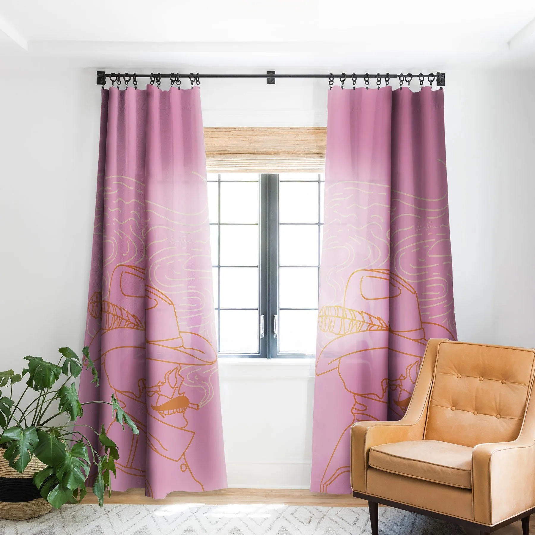 Love Or Die Tryin Pink Blackout Window Curtains (DS) DD