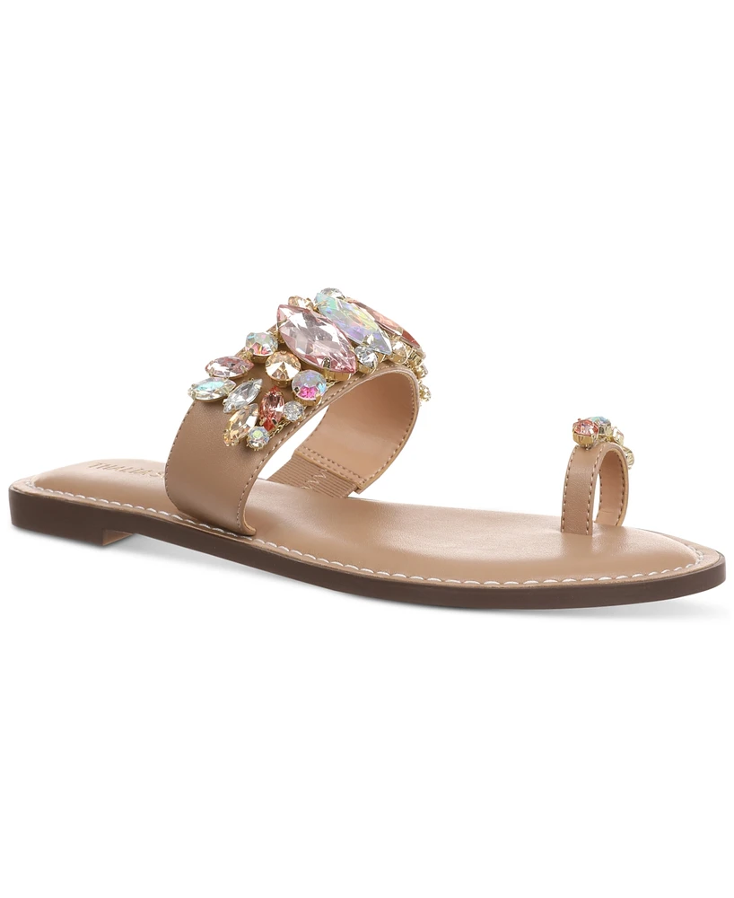 Macy's Thalia Sodi Women's Weylin Embellished Flat Sandals