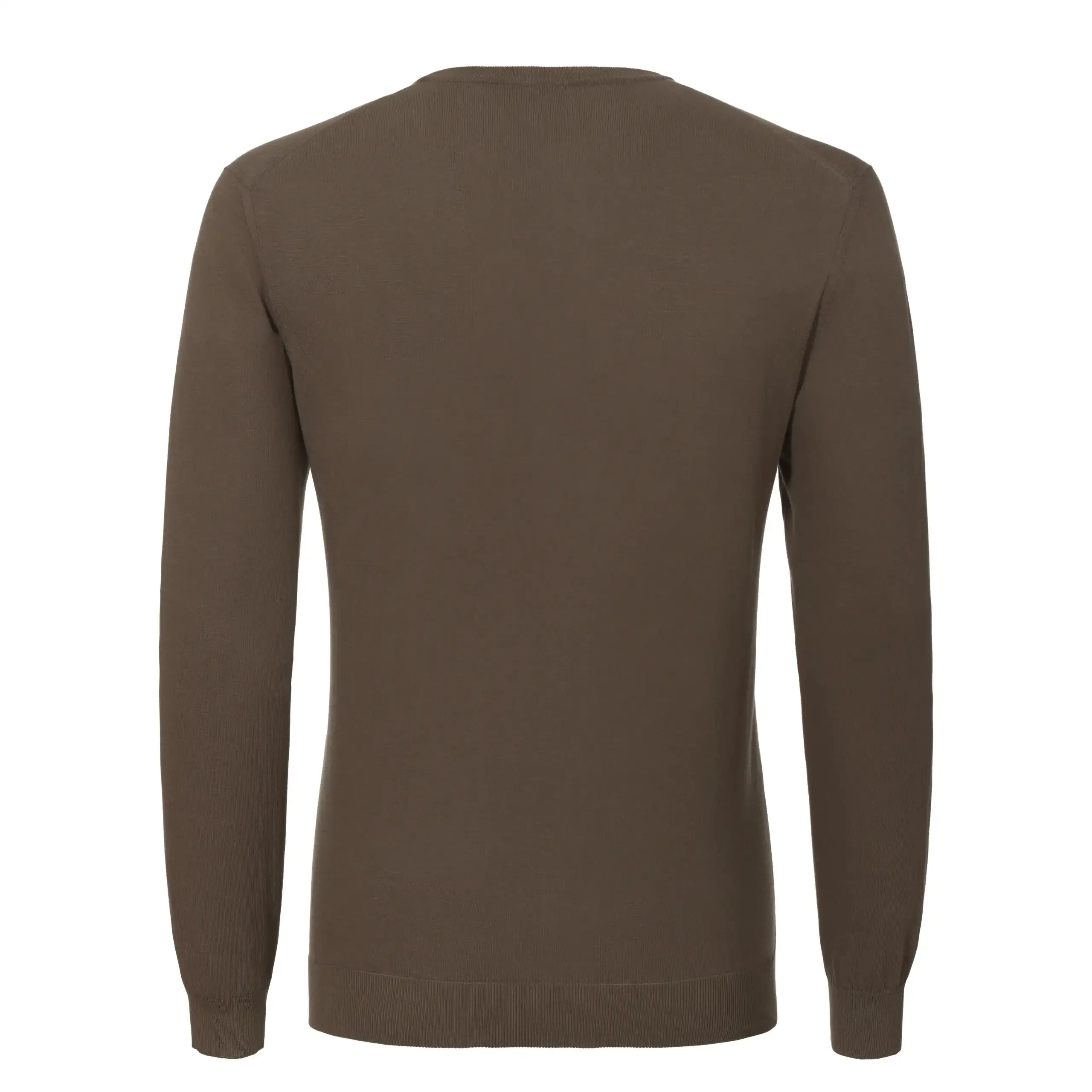  Malo Cotton Pullover in Marrone Brown