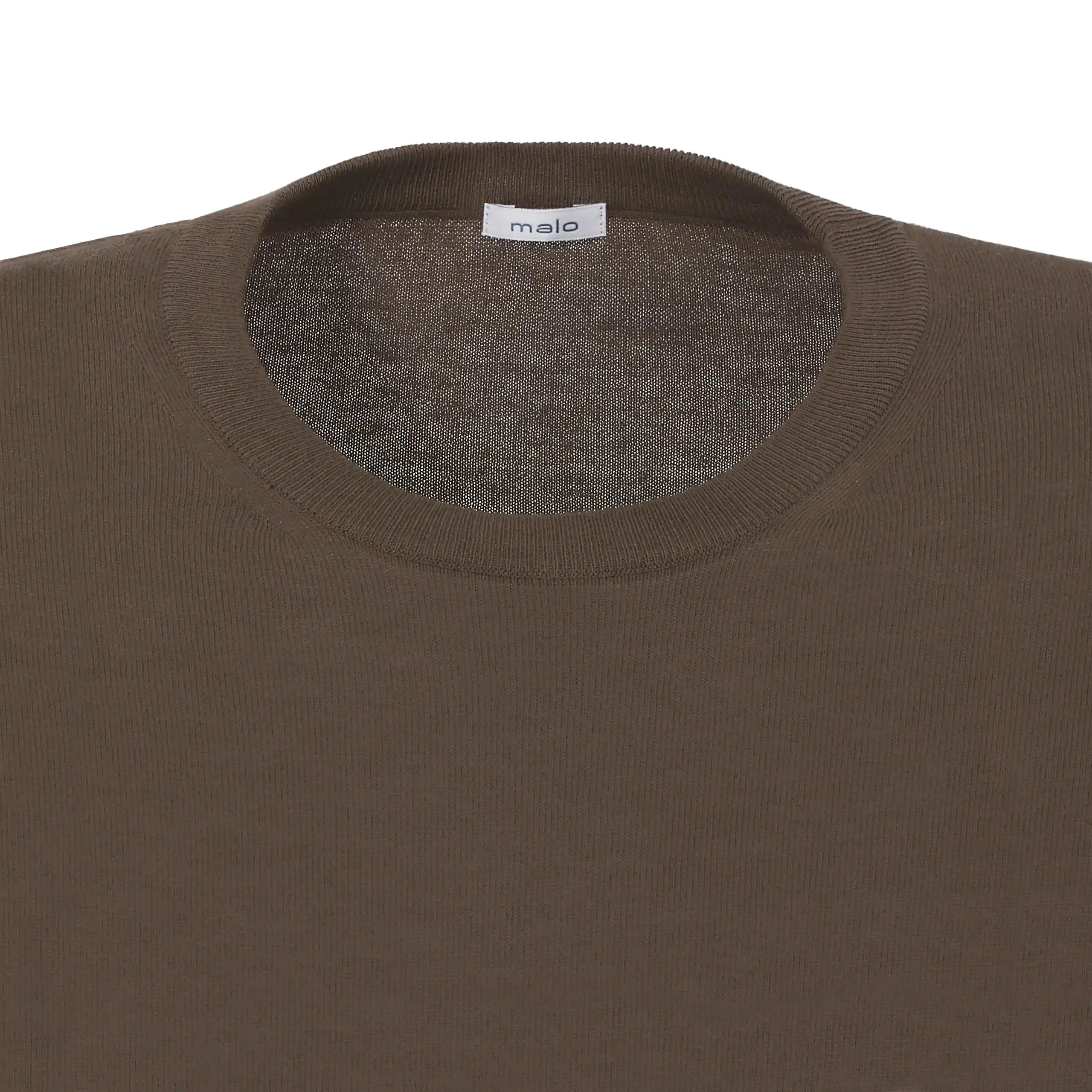  Malo Cotton Pullover in Marrone Brown