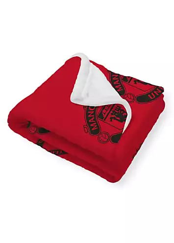 Manchester United FC Classic Sherpa Back Fleece Blanket | Kaleidoscope