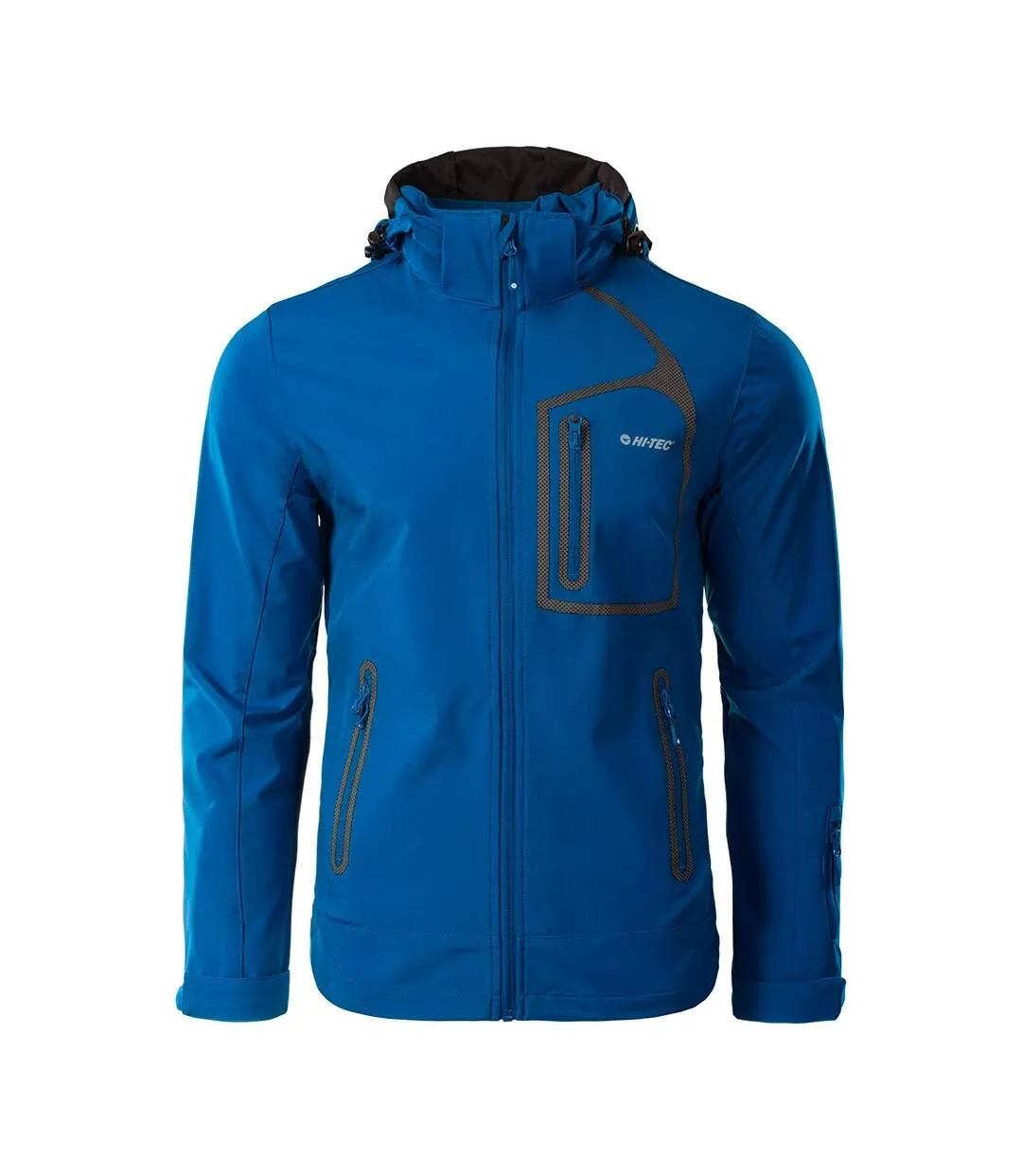 Mens nils soft shell jacket classic blue/anthracite Hi-Tec