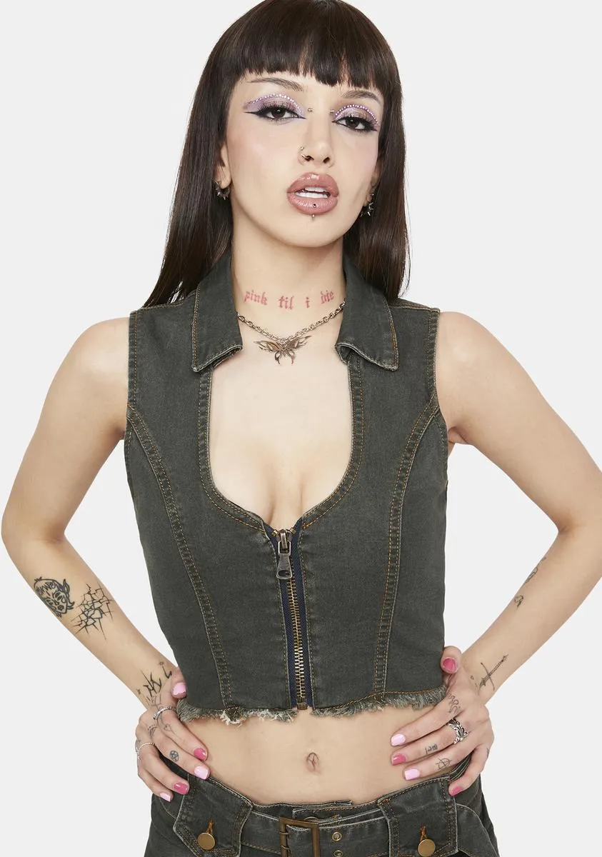 Mercury Rising Denim Vest-