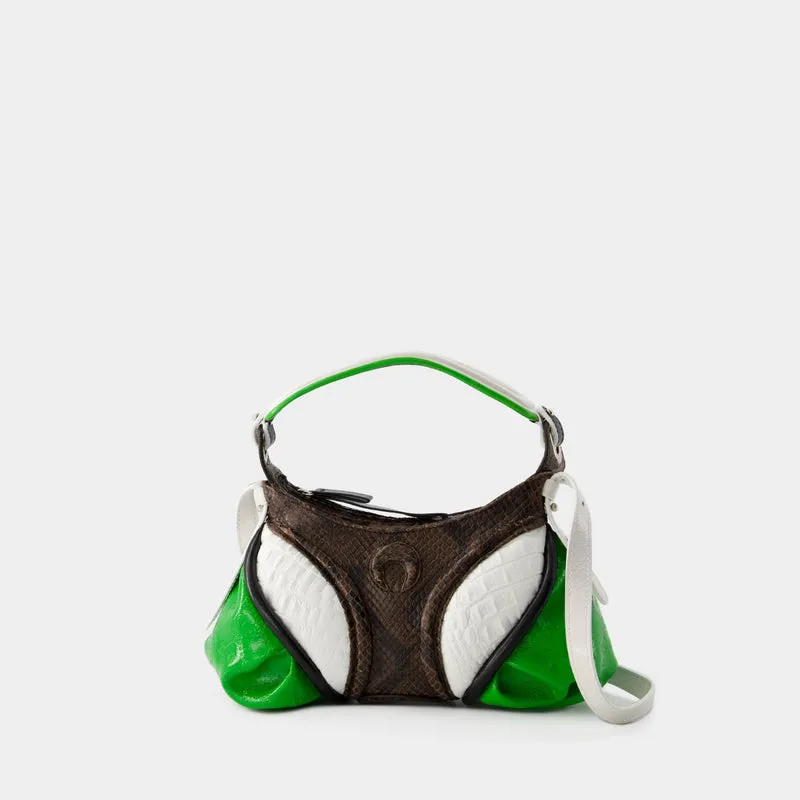 Mini Futura Crossbody - Marine Serre - Leather - Black/Green