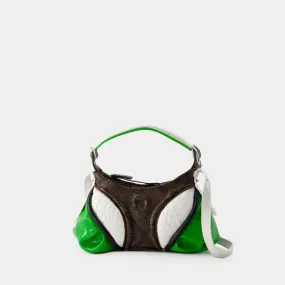 Mini Futura Crossbody - Marine Serre - Leather - Black/Green