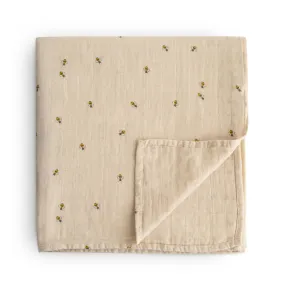 Muslin Swaddle Blanket - Bees